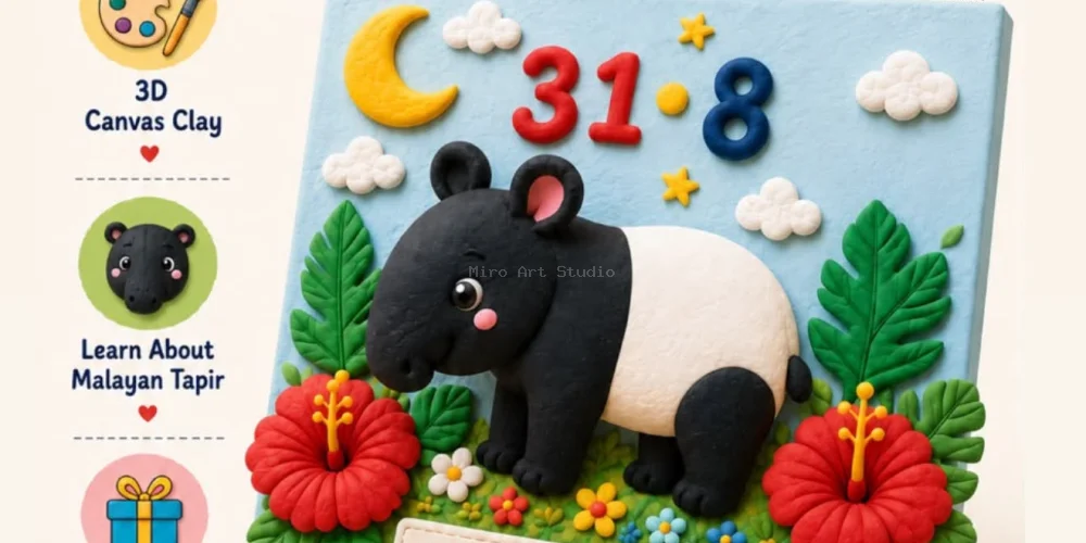Merdeka Special: Malayan Tapir Clay Art Workshop for Kids 🇲🇾🎨 | News & Activities | Miro Art Studio